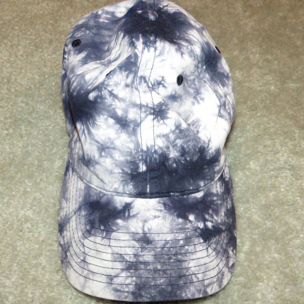 The Game Navy White Tie Dye Baseball Cap Hat OSFM Adjustable